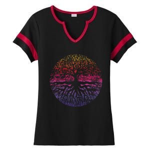 Outdoor Wildlife Nature Tree Leaves Forest Ladies Halftime Notch Neck Tee