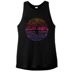 Outdoor Wildlife Nature Tree Leaves Forest Ladies PosiCharge Tri-Blend Wicking Tank