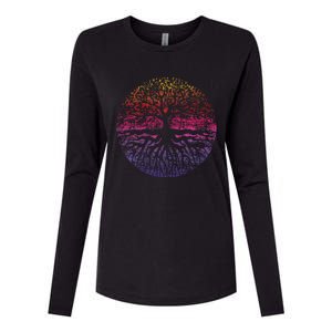 Outdoor Wildlife Nature Tree Leaves Forest Womens Cotton Relaxed Long Sleeve T-Shirt