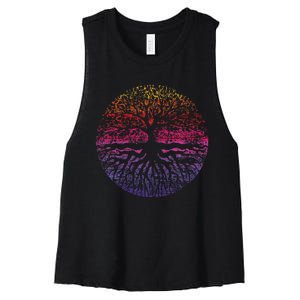 Outdoor Wildlife Nature Tree Leaves Forest Women's Racerback Cropped Tank