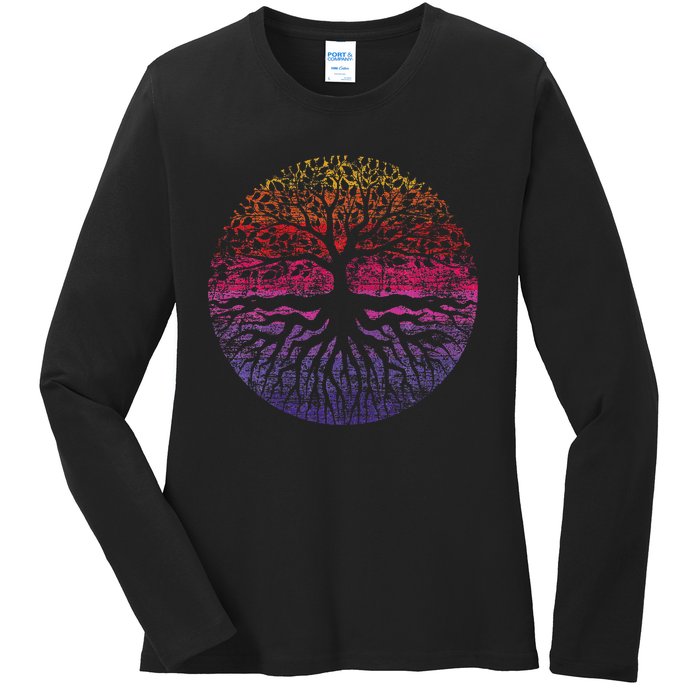 Outdoor Wildlife Nature Tree Leaves Forest Ladies Long Sleeve Shirt