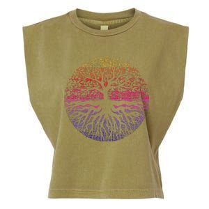 Outdoor Wildlife Nature Tree Leaves Forest Garment-Dyed Women's Muscle Tee