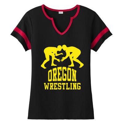 Oregon Wrestling Ladies Halftime Notch Neck Tee