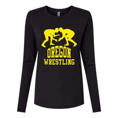 Oregon Wrestling Womens Cotton Relaxed Long Sleeve T-Shirt