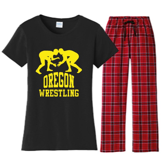 Oregon Wrestling Women's Flannel Pajama Set