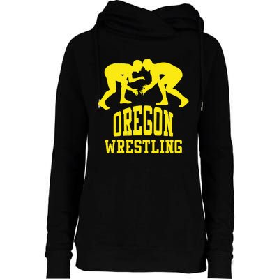 Oregon Wrestling Womens Funnel Neck Pullover Hood