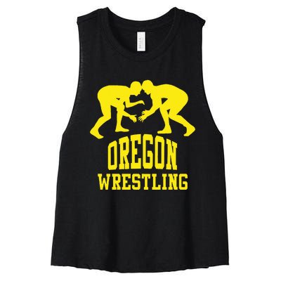 Oregon Wrestling Women's Racerback Cropped Tank