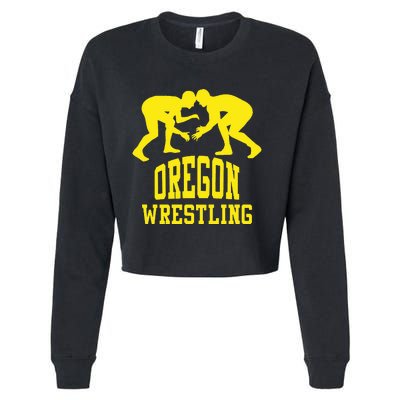 Oregon Wrestling Cropped Pullover Crew