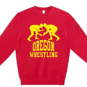 Oregon Wrestling Premium Crewneck Sweatshirt