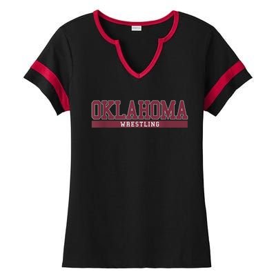 Oklahoma Wrestling Ladies Halftime Notch Neck Tee