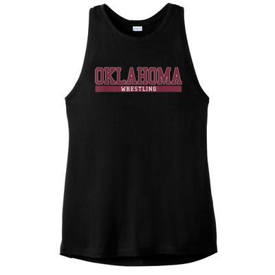 Oklahoma Wrestling Ladies PosiCharge Tri-Blend Wicking Tank