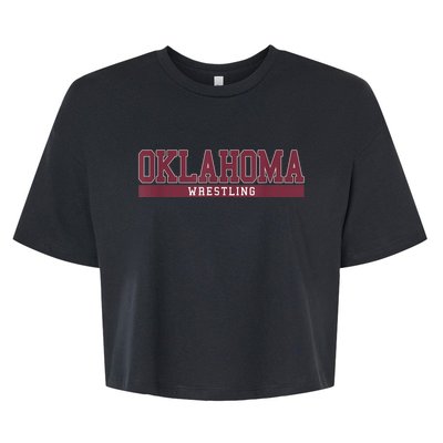 Oklahoma Wrestling Bella+Canvas Jersey Crop Tee