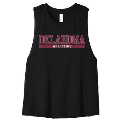 Oklahoma Wrestling Women's Racerback Cropped Tank