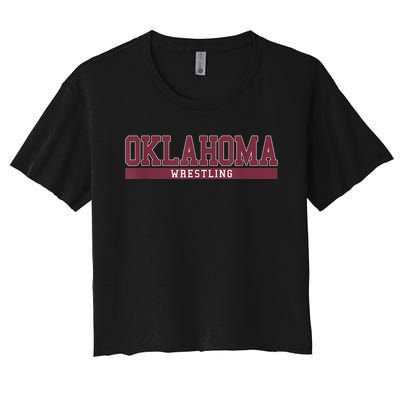 Oklahoma Wrestling Women's Crop Top Tee