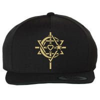 ONE WORLD ONE HUMANITY Interfaith LOVE is THE CENTER Wool Snapback Cap