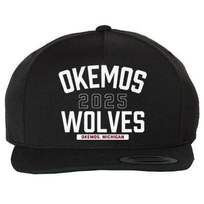 Okemos Wolves Okemos Michigan 2025 Wool Snapback Cap