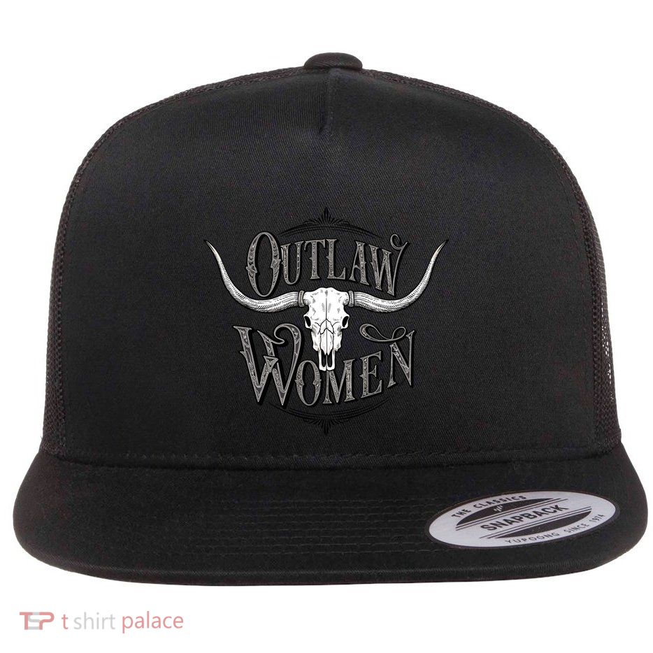 Outlaw Woman Flat Bill Trucker Hat