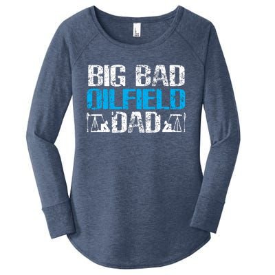 Oil Well Oilfeild Big Bad Oilfield Dad Oilfield Gift Women's Perfect Tri Tunic Long Sleeve Shirt