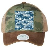Ocean Wave Pattern Legacy Tie Dye Trucker Hat
