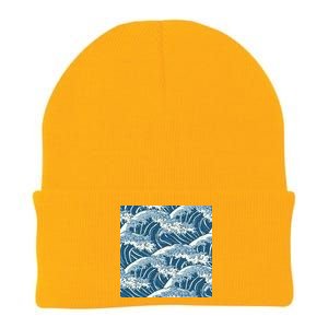 Ocean Wave Pattern Knit Cap Winter Beanie