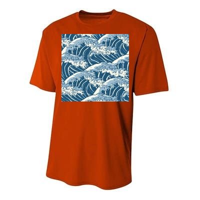 Ocean Wave Pattern Performance Sprint T-Shirt