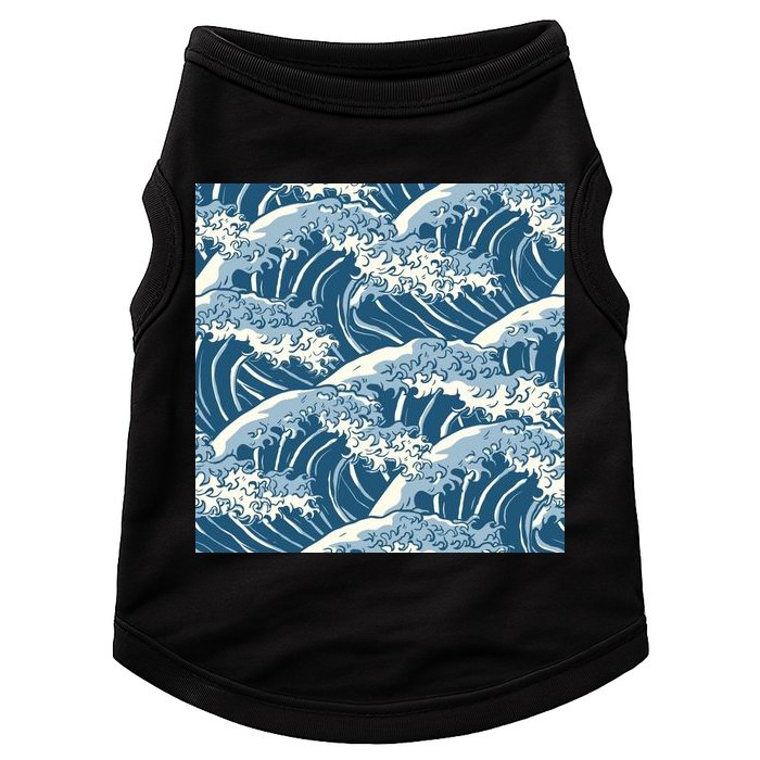 Ocean Wave Pattern Doggie Tank
