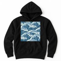 Ocean Wave Pattern Hoodie