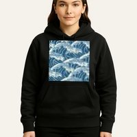 Ocean Wave Pattern Hoodie