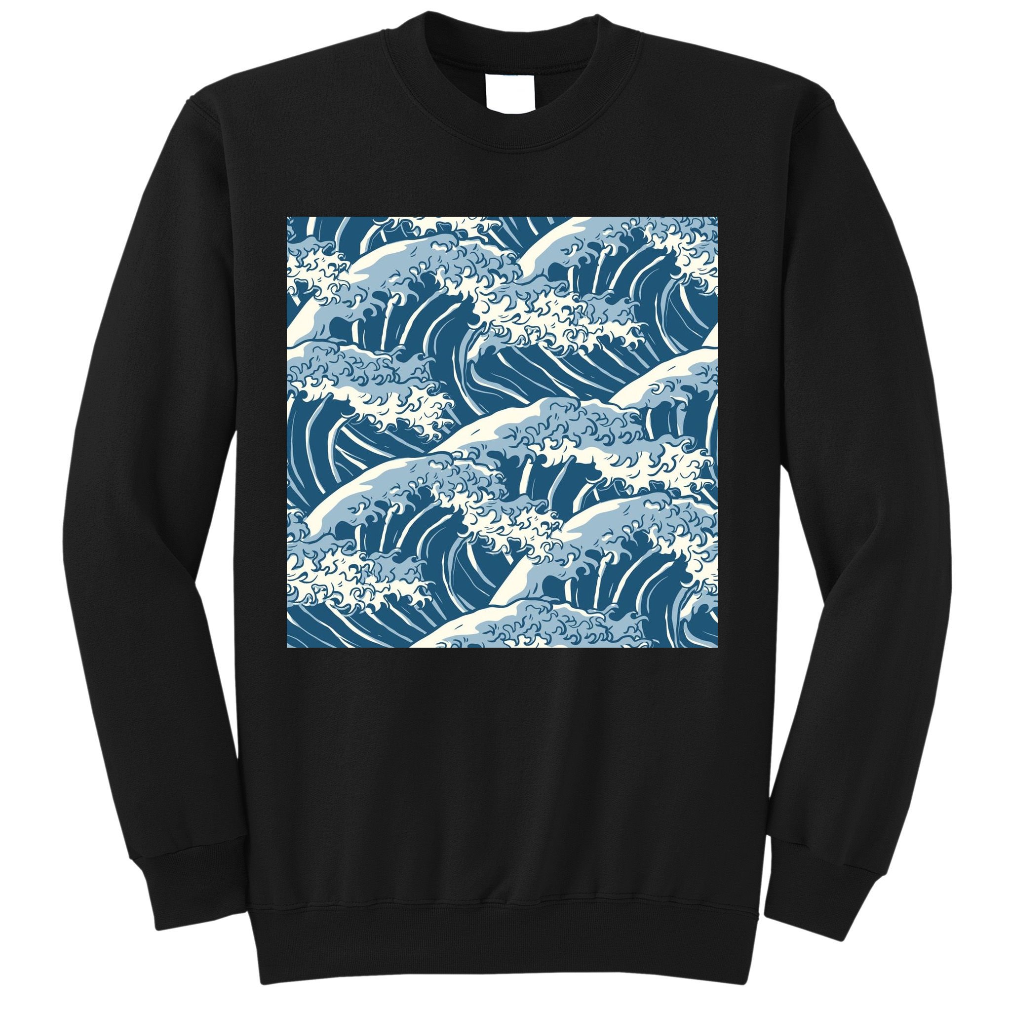 Ocean Wave Pattern Sweatshirt