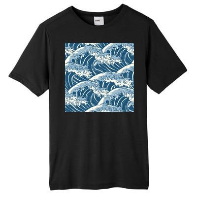 Ocean Wave Pattern Tall Fusion ChromaSoft Performance T-Shirt