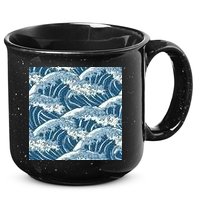 Ocean Wave Pattern 15oz Campfire Ceramic Mug