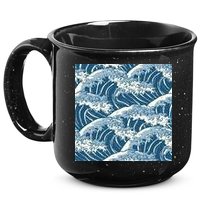 Ocean Wave Pattern 15oz Campfire Ceramic Mug