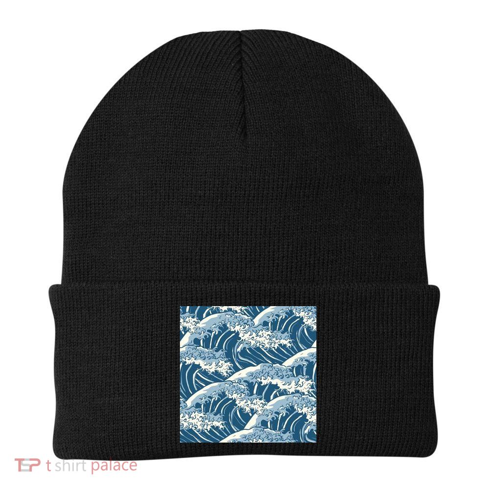 Ocean Wave Pattern Beanie