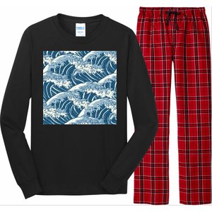 Ocean Wave Pattern Long Sleeve Pajama Set