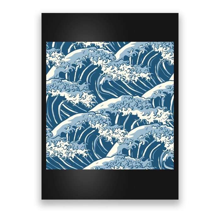 Ocean Wave Pattern Poster
