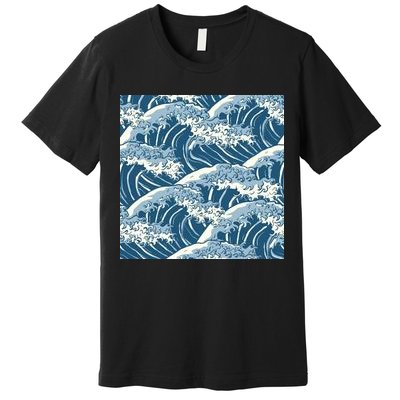 Ocean Wave Pattern Premium T-Shirt