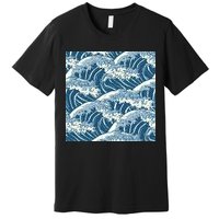 Ocean Wave Pattern Premium T-Shirt