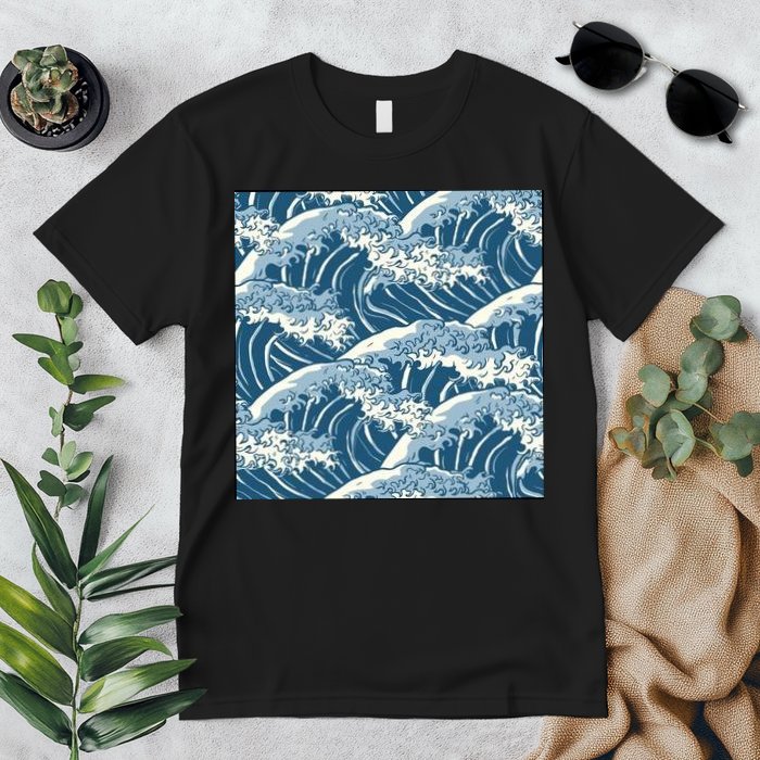 Ocean Wave Pattern Premium T-Shirt