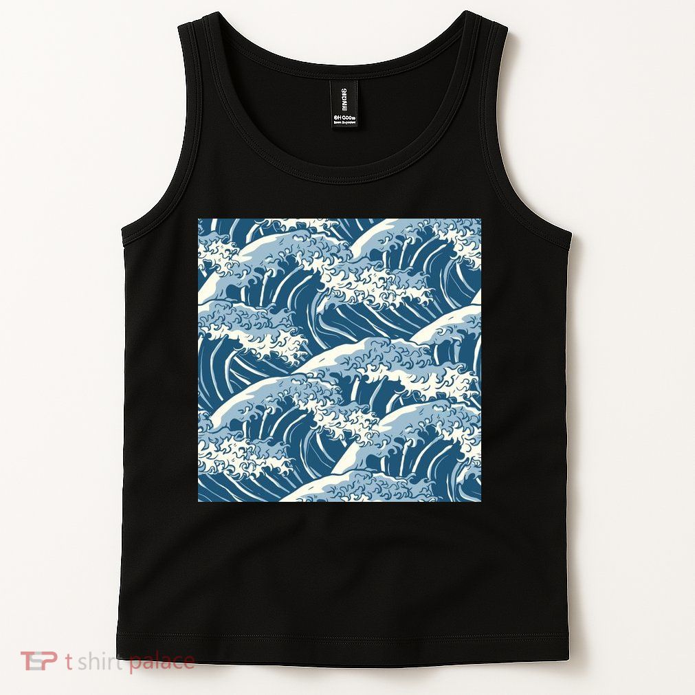 Ocean Wave Pattern Tank Top