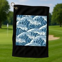 Ocean Wave Pattern Golf Towel