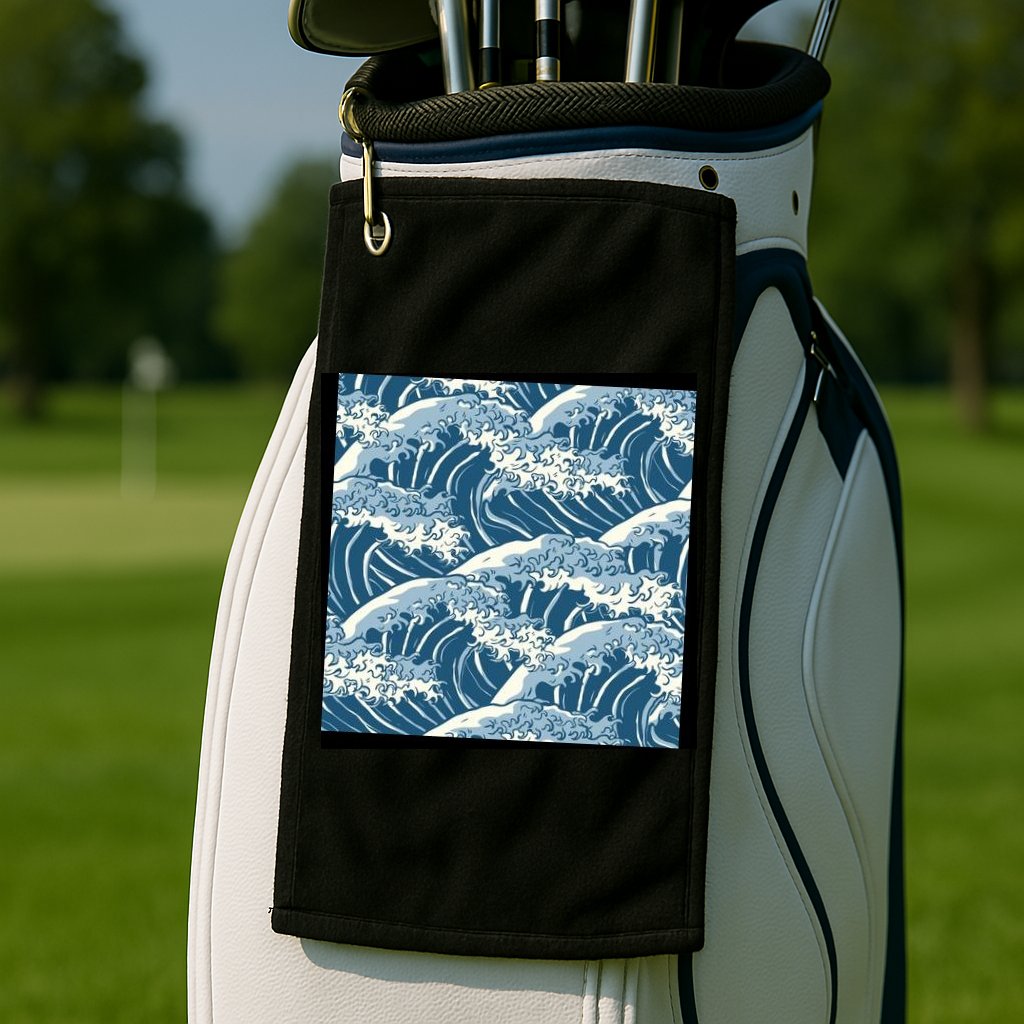 Ocean Wave Pattern Golf Towel
