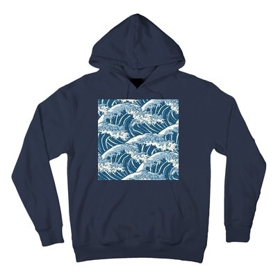 Ocean Wave Pattern Hoodie