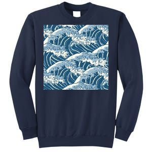 Ocean Wave Pattern Sweatshirt