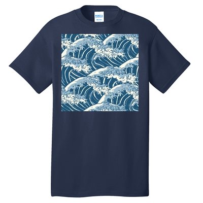 Ocean Wave Pattern Tall T-Shirt