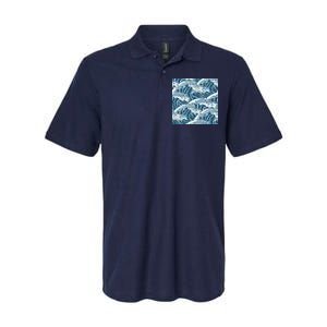 Ocean Wave Pattern Softstyle Adult Sport Polo