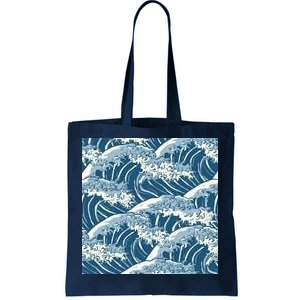 Ocean Wave Pattern Tote Bag