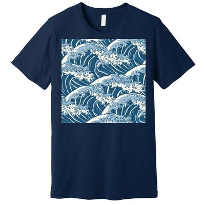 Ocean Wave Pattern Premium T-Shirt