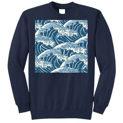 Ocean Wave Pattern Tall Sweatshirt