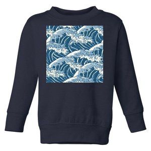 Ocean Wave Pattern Toddler Sweatshirt