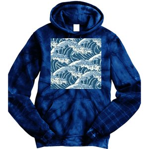 Ocean Wave Pattern Tie Dye Hoodie